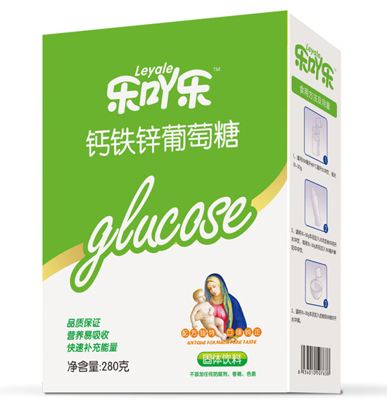 樂吖樂鈣鐵鋅葡萄糖280g盒裝