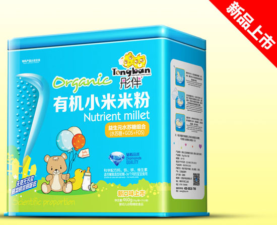 彤伴益生元水蘇糖組合有機小米米粉鐵聽(tīng)