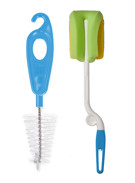 伊斯卡尔进口海绵奶瓶刷+奶嘴刷(蓝)