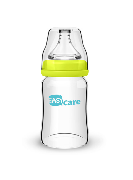 伊斯卡尔150ml玻璃宽口径奶瓶(黄色)