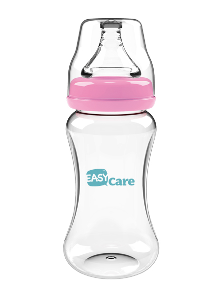 伊斯卡尔240ml玻璃宽口径奶瓶(红)