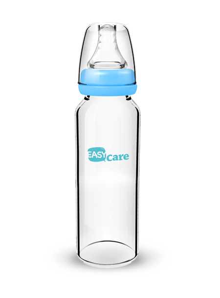 伊斯卡尔240ml玻璃标准口径奶瓶(蓝)