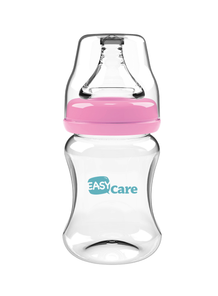 伊斯卡尔150ml玻璃宽口径奶瓶(红)