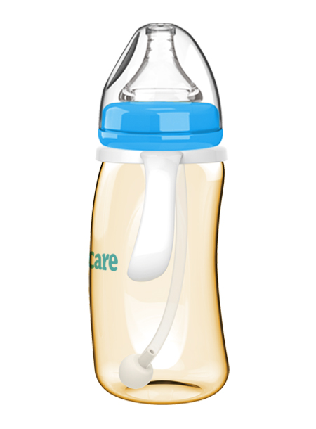 伊斯卡尔320mlPPSU企鹅自动哺乳瓶(蓝)