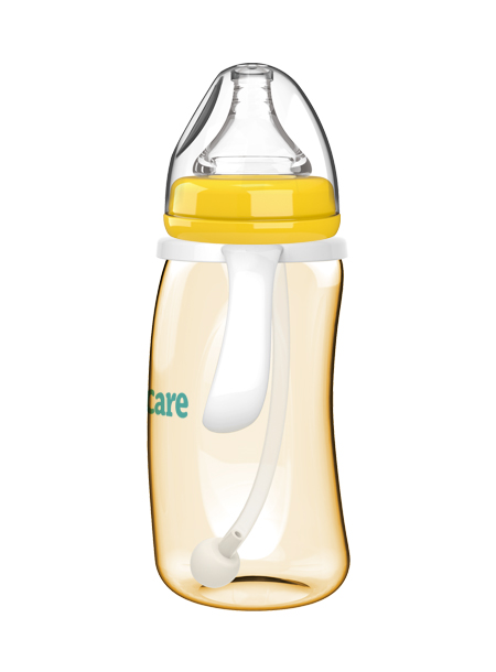 伊斯卡尔260mlPPSU企鹅自动哺乳瓶(黄)