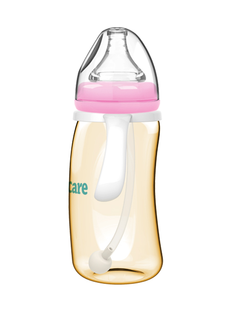 伊斯卡尔260mlPPSU企鹅自动哺乳瓶(红)