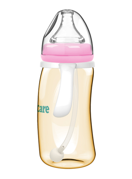 伊斯卡尔320mlPPSU企鹅自动哺乳瓶(红)