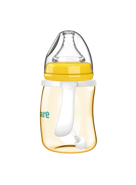 伊斯卡尔180mlPPSU企鹅自动哺乳瓶(黄)