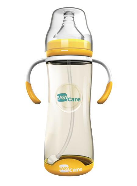 伊斯卡尔320mlPPSU自动宽口径感温奶瓶(黄)