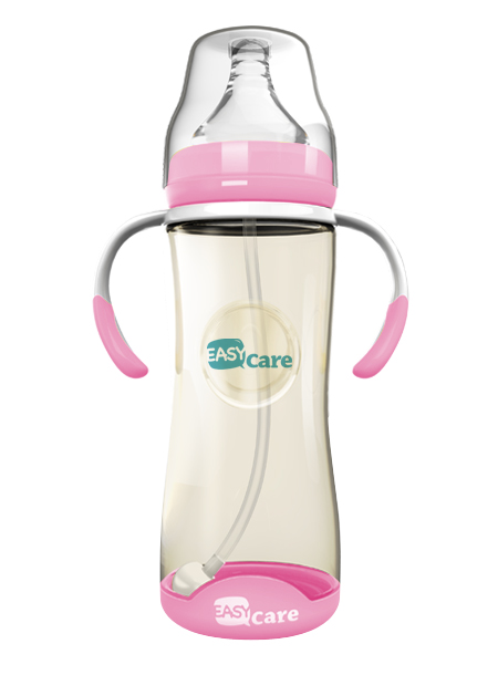 伊斯卡尔320mlPPSU自动宽口径感温奶瓶(红)