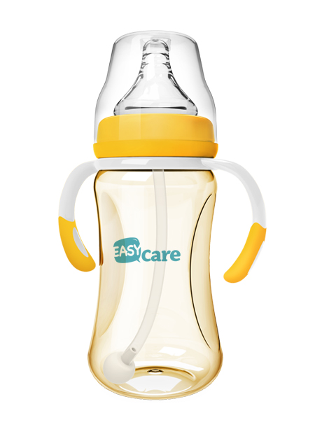伊斯卡尔240mlPPSU自动宽口径奶瓶(黄)