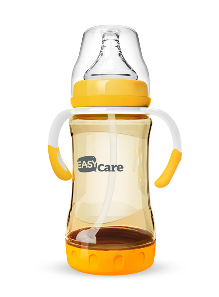 伊斯卡尔240mlPPSU防胀气自动奶瓶(橙)