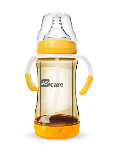 伊斯卡尔160mlPPSU安全玻璃自动奶瓶(橙)