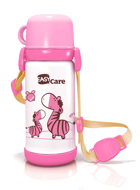 伊斯卡尔420ml 保温水壶(红)