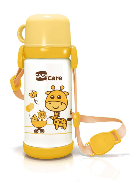 伊斯卡尔420ml 保温水壶(黄)