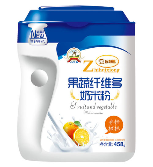 智慧熊香橙核桃果蔬纤维多奶米粉-火爆孕婴童