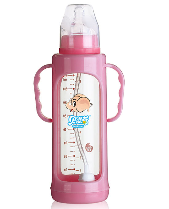 貝嬰奇標口防爆晶鉆玻璃奶瓶240ML