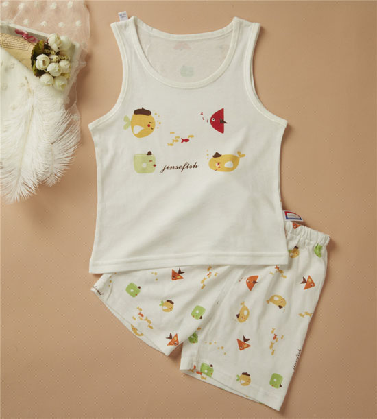 金色小鱼芦荟纤维单面小鱼背心套