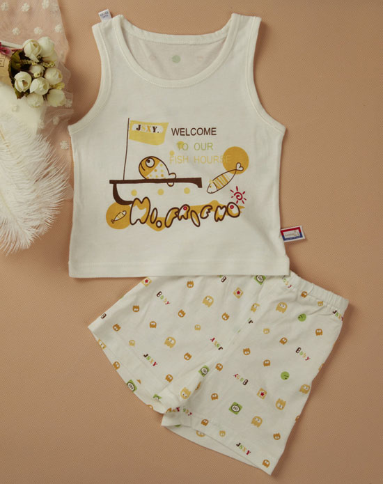 金色小鱼麻塞尔纤维单面小鱼背心套