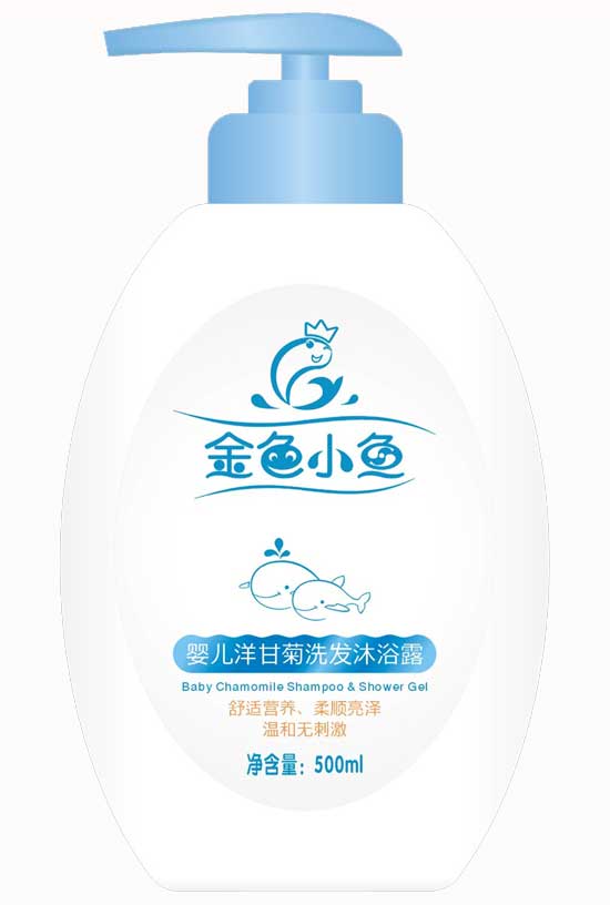  金色小魚(yú)嬰兒洋甘菊洗發(fā)沐浴露