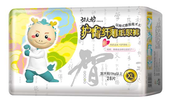  功夫龍護臀纖薄紙尿褲XL碼