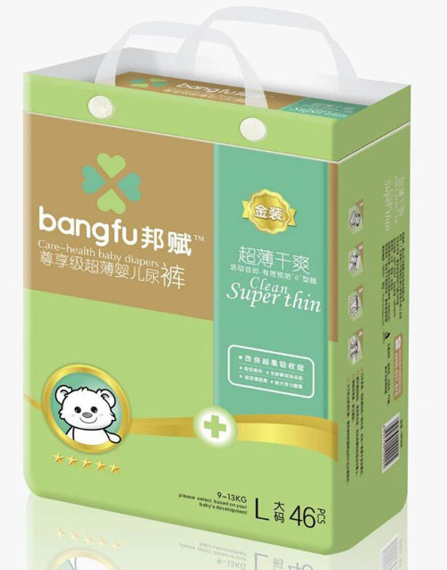 邦赋尊享级超薄婴儿尿片L大码46片-火爆孕