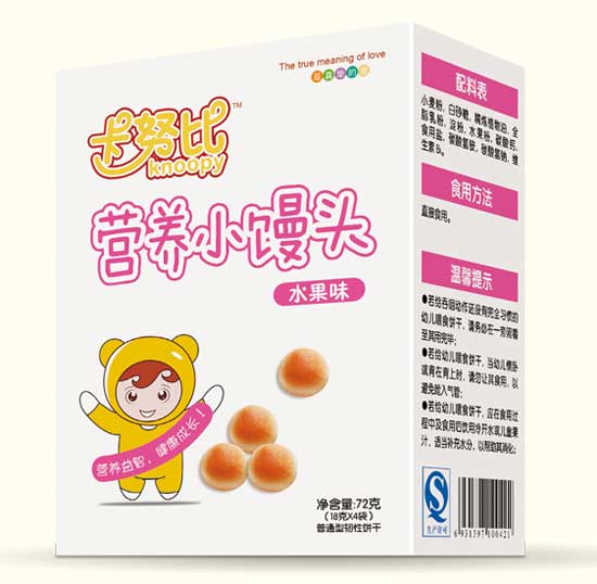  卡努比水果味营养小馒头