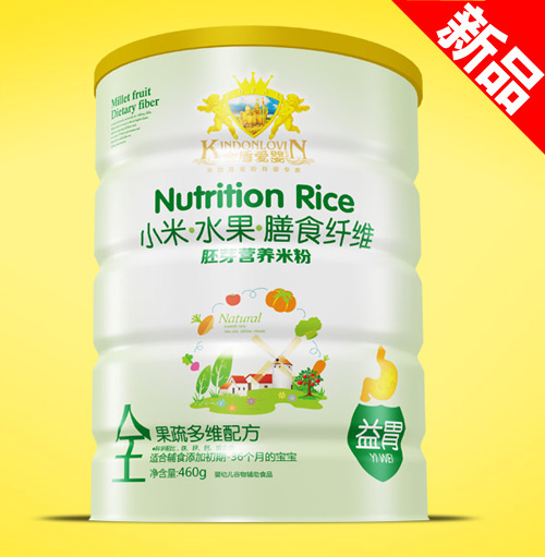 復件金盾愛(ài)嬰小米水果膳食纖維全果蔬多維配方胚芽營(yíng)養米粉(聽(tīng))