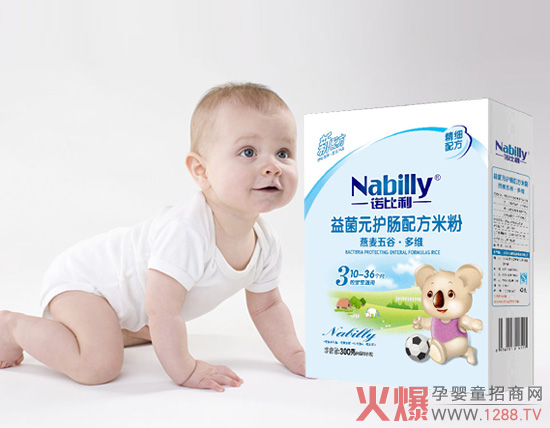 诺比利婴儿益生元护肠米粉 营养均衡易吸收-产