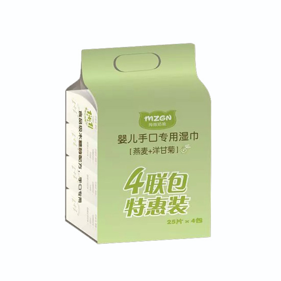 拇指姑娘婴儿手口专用湿巾4联包