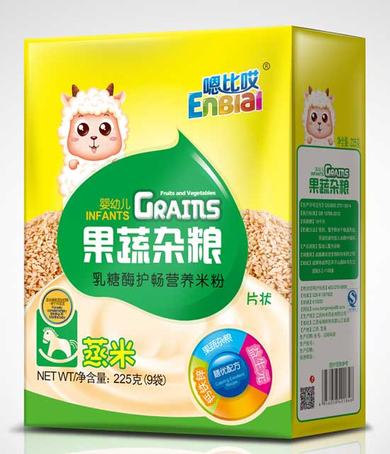 嗯比哎果蔬杂粮乳糖酶护畅营养米粉