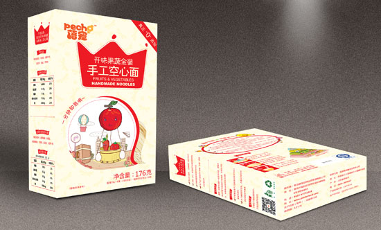 蓓寵開(kāi)味果蔬金裝手工空心面