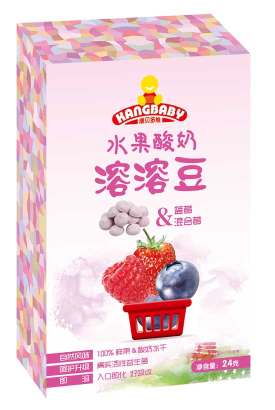 康貝多維藍(lán)莓混合莓水果酸奶溶溶豆