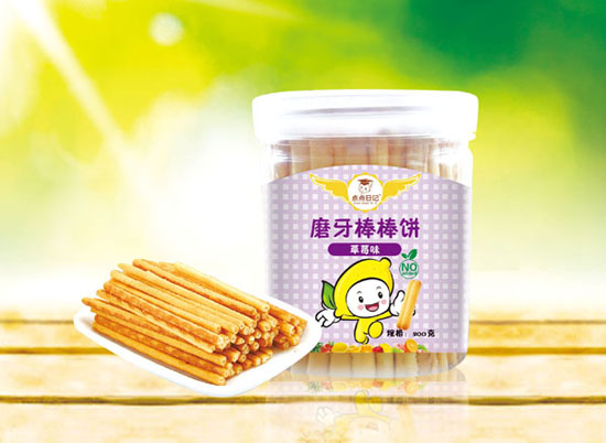 点点日记草莓味磨牙棒棒饼