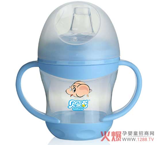 贝婴奇鸭嘴式防滴漏水杯 真正的安全好吸不漏