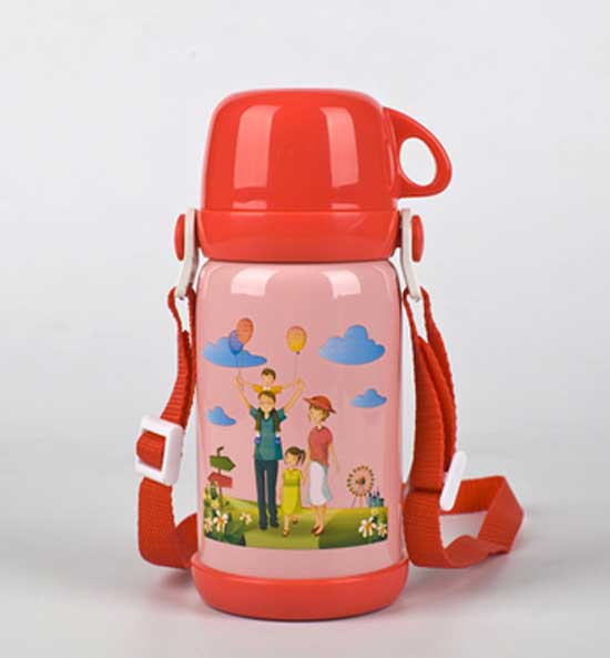 亨特贝贝旅行冲奶保温杯600ml红色