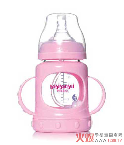 有芭比宝贝晶钻防爆玻璃奶瓶宝宝从此爱上喝奶