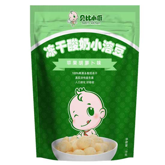  貝比小廚蘋(píng)果胡蘿卜凍干酸奶小溶豆