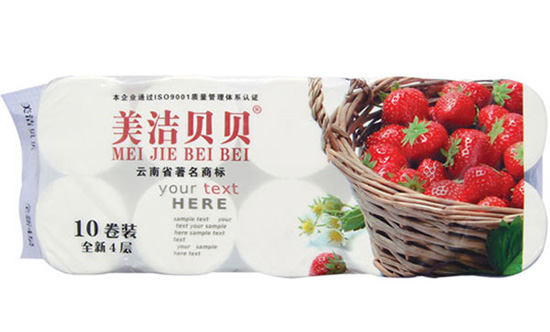 美洁贝贝4层草莓无心10卷1700g