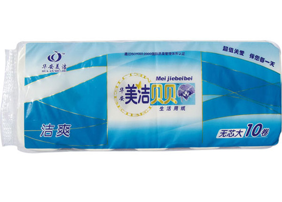 美洁贝贝洁爽无芯大10卷