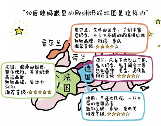 【爱达力】-90后辣妈手绘欧洲奶粉地图走红-市