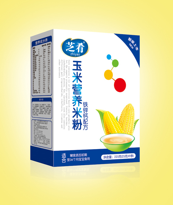 芝肴玉米营养米粉(铁锌钙配方)盒装