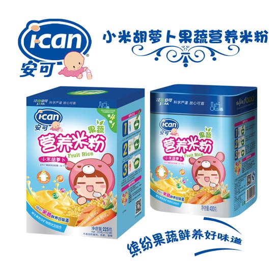 安可小米胡蘿卜果蔬營(yíng)養米粉