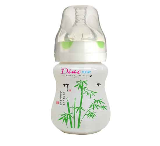 贝多爱180ml陶瓷奶瓶-绿色