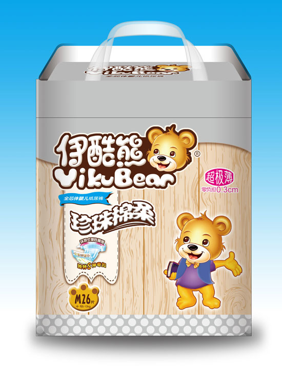  伊酷熊全芯體嬰兒紙尿褲M(mǎn)26片