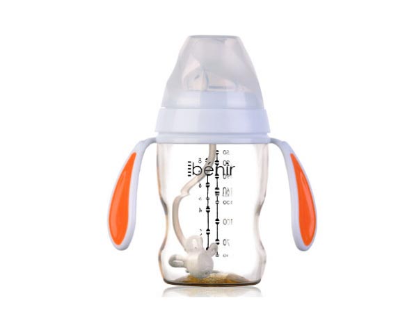 清素250ml宽口自动PPSU奶瓶配变流量奶嘴-玫