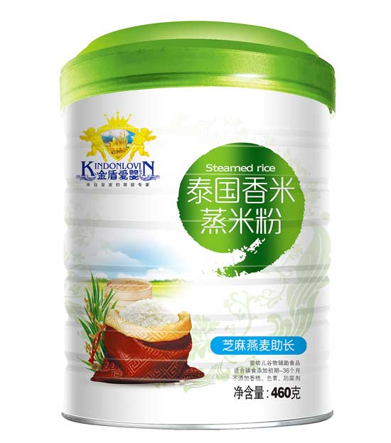 金盾愛(ài)嬰芝麻燕麥助長(cháng)泰國香米蒸米粉