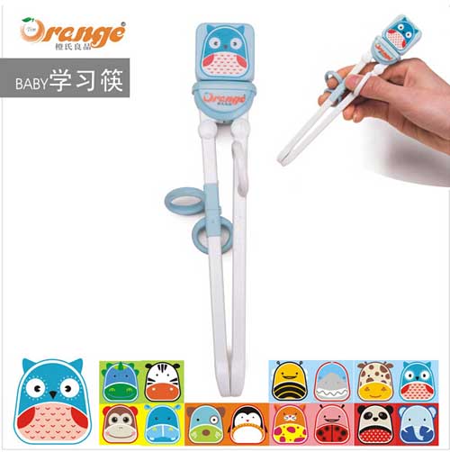 橙氏良品动物乐园宝宝练习筷猫头鹰