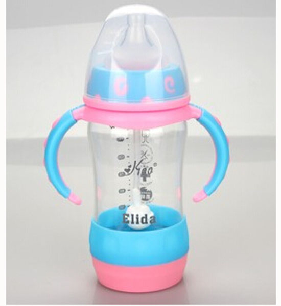 Happy100玻璃奶瓶宽口防摔