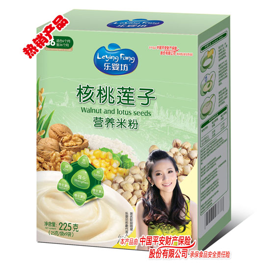 乐婴坊营养米粉核桃莲子-火爆孕婴童招商网